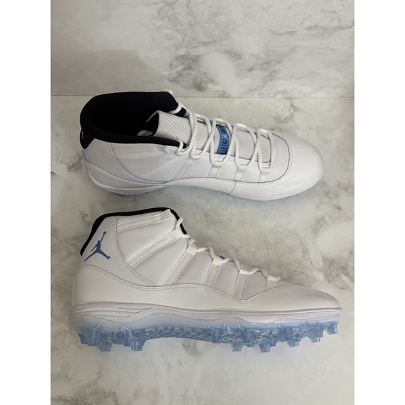 Nike Air Jordan 11 Retro Mid TD Football Cleats White Legend Blue Men\'s Size 15